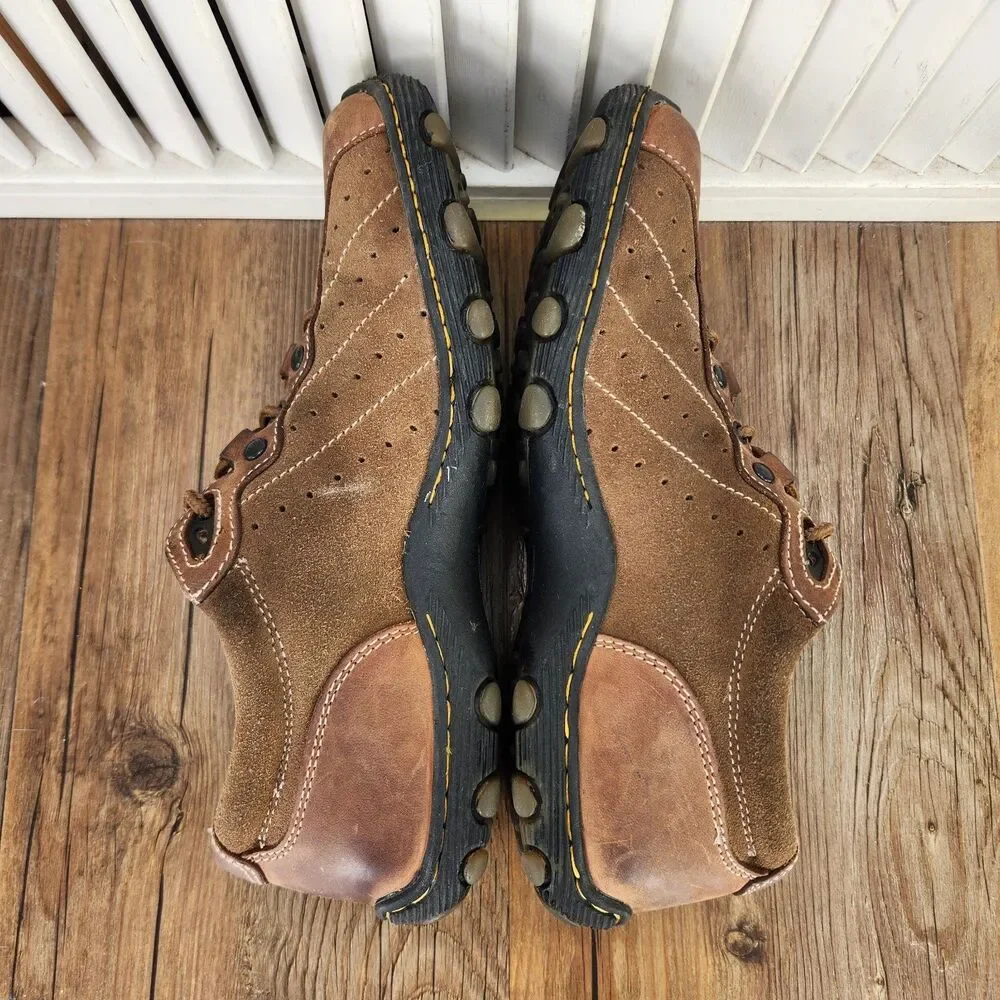 VTG Dr Martens Jim Lace Up Sneakers Mens Size 6 Brown Leather Suede Shoes 8A98